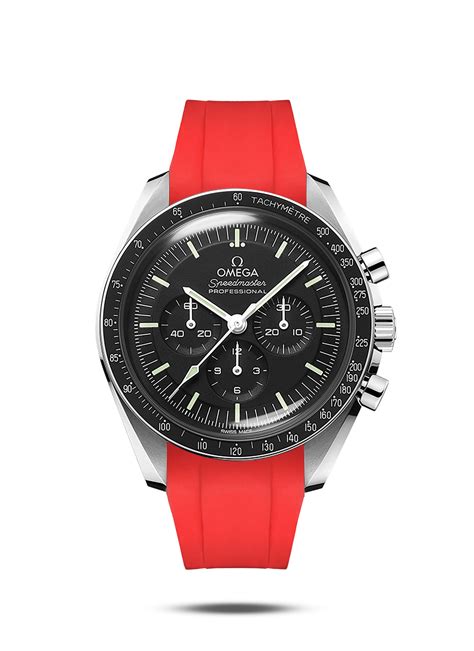 omega speedmaster professional rubber strap|omega speedmaster leather strap price.